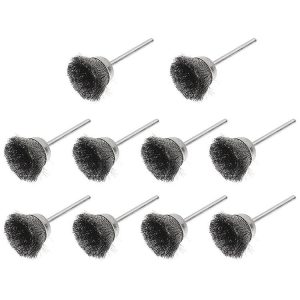 10 PCS Wire Brush Metal Descaling Polishing Brush To Remove Oxide Layer Flat Polishing Brush, Style: Bowl Shape3x25MM