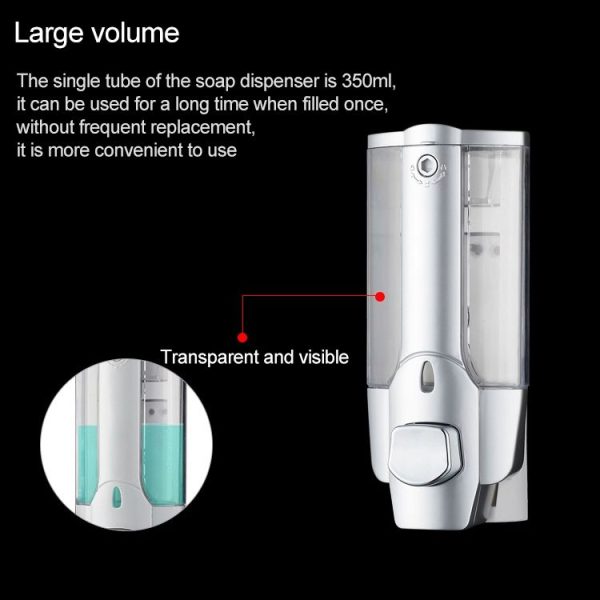 Wall-mounted Plastic Manual Single-head Soap Box Hotel Soap Dispenser, Style: Matt - Image 8