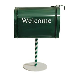 Retro Mailbox Storage Creative Metal Mailbox Shooting Props (Small Green)