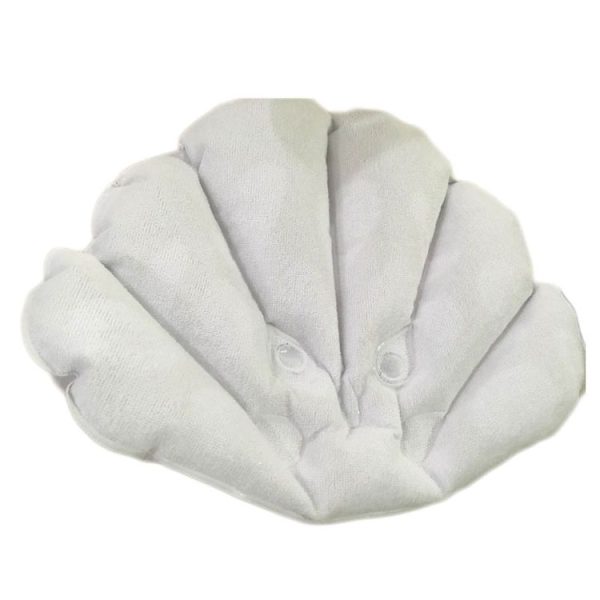 Shell Shaped Soft Bathroom Pillow Home Comfortable Spa Inflatable Bathtub Cushion, Random Color Delivery - Image 2