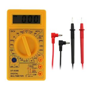 DT-830B Handheld Digital Multimeter Ammeter Voltmeter Digital Display Universal Tester Meter (Yellow)