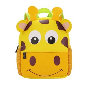 Cute Kid Toddler School Bags Kindergarten Children bag 3D Cartoon Animal Bag (Giraffe)