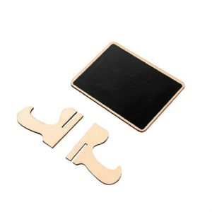 4 PCS Wooden Crafts Small Blackboard Ornaments Home Decoration Wedding Party Desktop Display Board, Shape: Rectangle