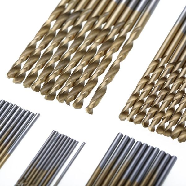 50 PCS / Set Titanium Coated Drill Bits High Speed Steel Drill Bit Set Power Drilling Tools - Image 5
