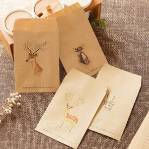 20 PCS Retro Animal Pattern Paper Small Envelope Stationery Gifts Pattern Random Delivery