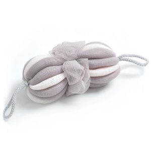 Bath Ball Rubbing Back Bath Towel Long Foam Net Bath Brush (Grey)