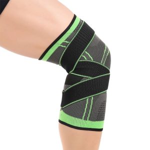 Fitness Running Cycling Bandage Knee Support Braces Elastic Nylon Sports Compression Pad Sleeve, Size: XL (Green)