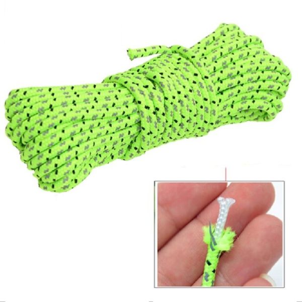 2.5mm Diameter Reflective String Windproof Tent Rope Line Camping Rope Reflective Tent Ropes, Length: 50m - Image 6