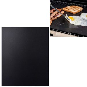 6 PCS Teflon Barbecue Mat Bbq Barbecue Mat Outdoor Non-Stick Barbecue Mat, Size: 40x33cm (Black)