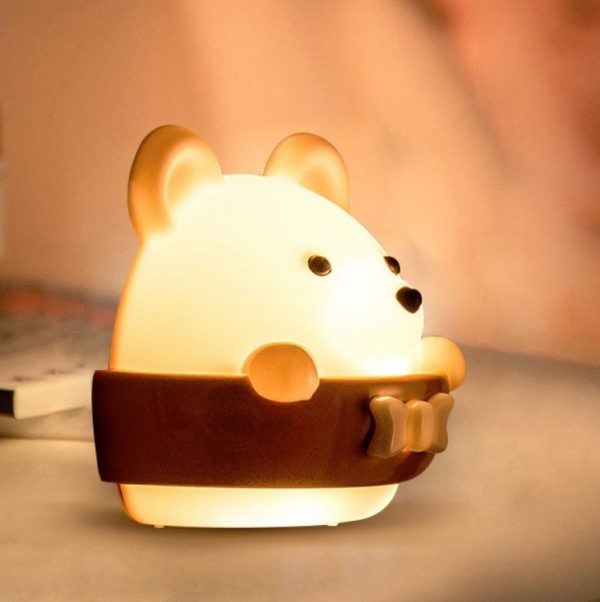 Bear Remote Control Night Light Bedside Eye Protection Wall Lamp with 3 Light Modes, Style: Rechargeable - Image 5