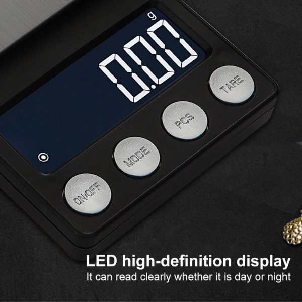 High-Precision Electronic Scale Mini Portable Jewellery Medicine Scale, Style: 200g / 0.01g - Image 11