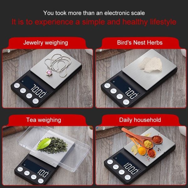 High-Precision Electronic Scale Mini Portable Jewellery Medicine Scale, Style: 200g / 0.01g - Image 12