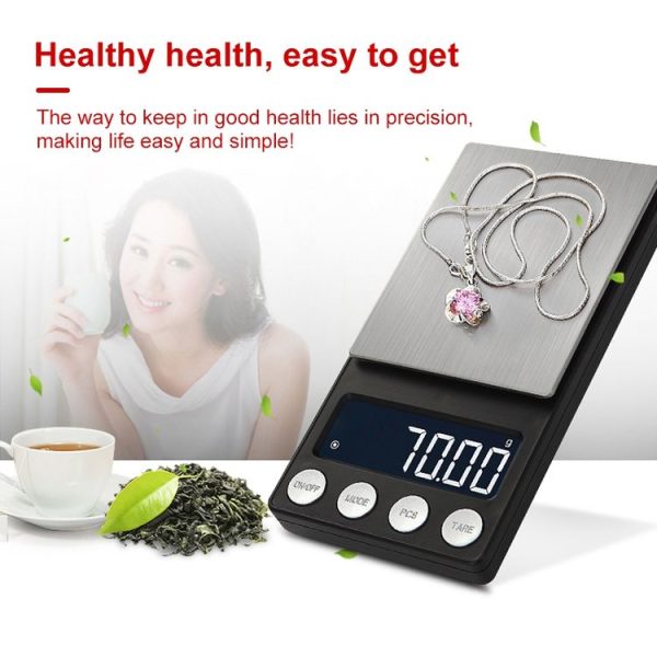 High-Precision Electronic Scale Mini Portable Jewellery Medicine Scale, Style: 200g / 0.01g - Image 8