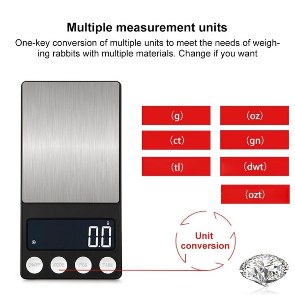 High-Precision Electronic Scale Mini Portable Jewellery Medicine Scale, Style: 200g / 0.01g - Image 9