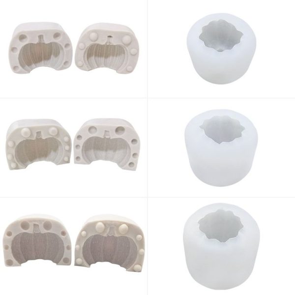 Halloween Three-Dimensional Pumpkin Cake DIY Scented Candle Silicone Mold, Specification: SW-45 - Image 3