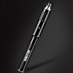 WILD MAN GK9 Portable Bicycle Pump Mountain Bike American And French Mouth Universal Mini Pump, Colour: Black (Long: 22.58 cm)