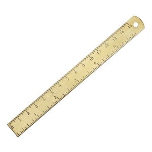 Brass Retro Drawing Ruler Measuring Tools, Model: 0-15cm Ruler