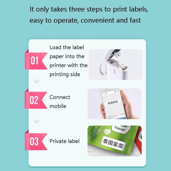 NIIMBOT D11 Thermal Label Printer Bluetooth Handheld Portable Sticker Mobile Phone Printer (White) - Image 6