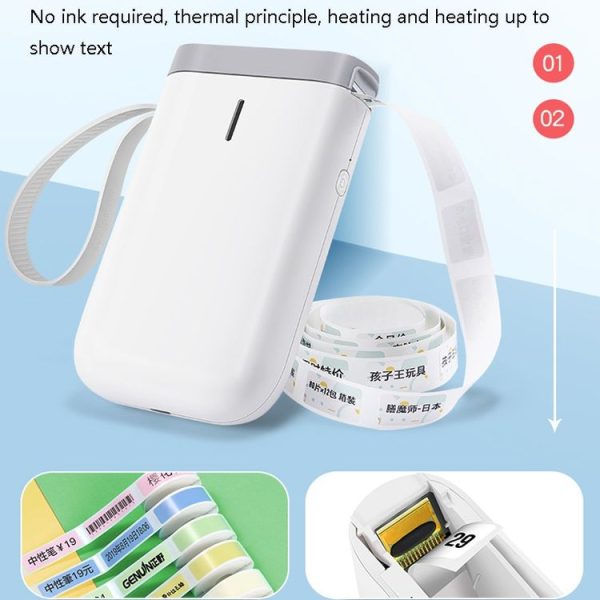 NIIMBOT D11 Thermal Label Printer Bluetooth Handheld Portable Sticker Mobile Phone Printer, Model: D11+1 Rolls Color Label - Image 3