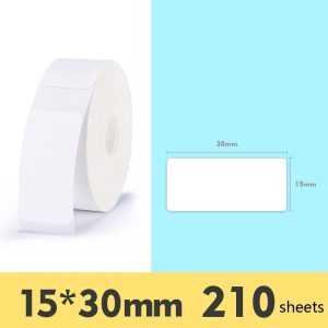 2 PCS Supermarket Goods Sticker Price Tag Paper Self-Adhesive Thermal Label Paper for NIIMBOT D11, Size: White 15x30mm 210 Sheets