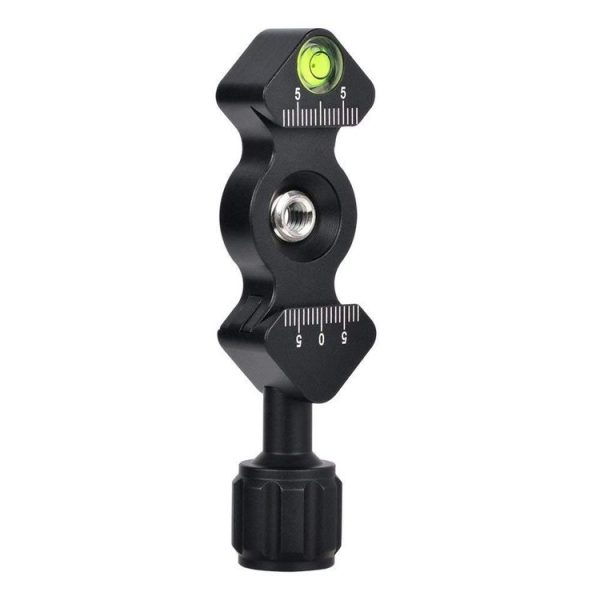 YJ25 Mini Fish Bone Style Aluminum-Magnesium Alloy Quick Release Clamp For Arca-Swiss, With Bubble Level And 3 / 8-Inch Screw Hole And 1 / 4-Inch Adapter Screw - Image 2
