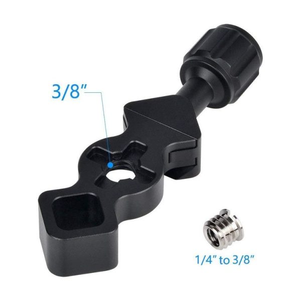 YJ25 Mini Fish Bone Style Aluminum-Magnesium Alloy Quick Release Clamp For Arca-Swiss, With Bubble Level And 3 / 8-Inch Screw Hole And 1 / 4-Inch Adapter Screw - Image 5