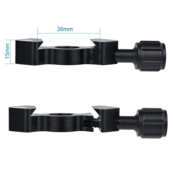 YJ25 Mini Fish Bone Style Aluminum-Magnesium Alloy Quick Release Clamp For Arca-Swiss, With Bubble Level And 3 / 8-Inch Screw Hole And 1 / 4-Inch Adapter Screw - Image 6