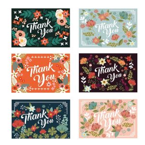 6pcs / Set Christmas Gift Greeting Card Holiday Greeting Message Card (Thank You Greeting Card)