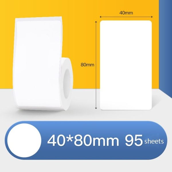 Thermal Label Paper Self-Adhesive Paper Fixed Asset Food Clothing Tag Price Tag for NIIMBOT B11 / B3S, Size: 40x80mm 95 Sheets