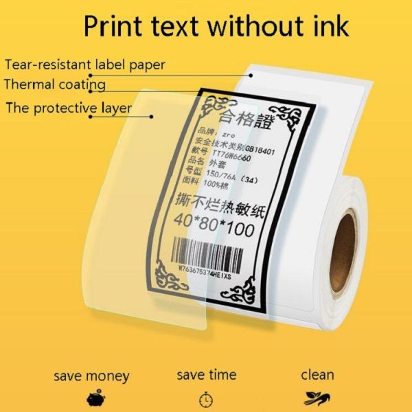Thermal Label Paper Self-Adhesive Paper Fixed Asset Food Clothing Tag Price Tag for NIIMBOT B11 / B3S, Size: 50x15mm 460 Sheets - Image 4