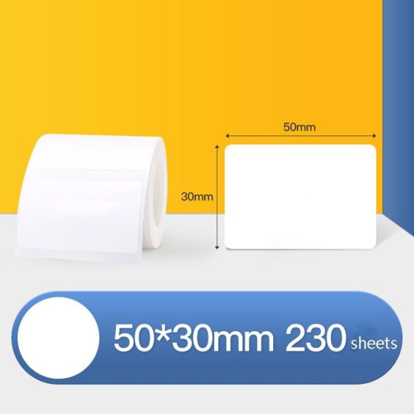 Thermal Label Paper Self-Adhesive Paper Fixed Asset Food Clothing Tag Price Tag for NIIMBOT B11 / B3S, Size: 50x30mm 230 Sheets