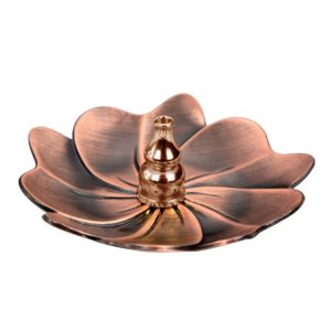 Household Bedroom Alloy sandalwood Furnace Creative Antique Line Incense Burner Incense Holder, Style: Gourd (Red Copper)