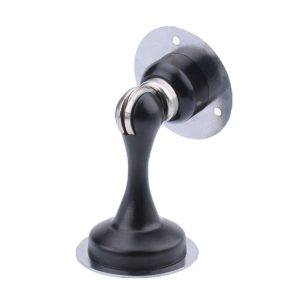 Punch-Free Stainless Steel Thickened Strong Magnetic Door Stopper (Black)