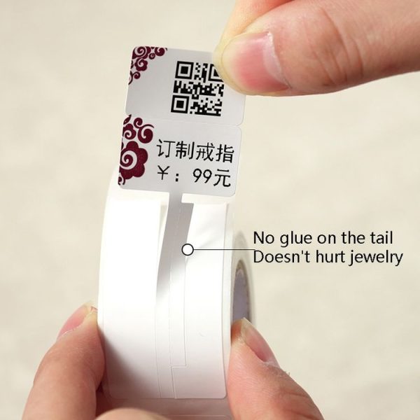 2 PCS Jewelry Tag Price Label Thermal Adhesive Label Paper for NIIMBOT B11 / B3S, Size: 02F 100 Sheets - Image 3