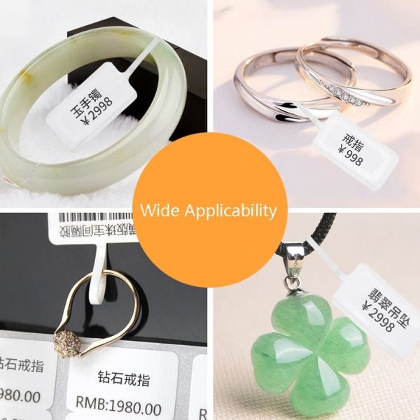 2 PCS Jewelry Tag Price Label Thermal Adhesive Label Paper for NIIMBOT B11 / B3S, Size: 02F 100 Sheets - Image 5
