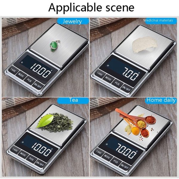 Kitchen Stainless Steel Mini Portable Scale High Precision Jewelry Scale Electronic Scale, Specification: 100g / 0.01g - Image 7