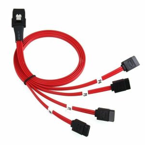 Mini SAS 36Pin SFF 8087 To SATA Server Connector Cable, Cable Length: 50cm (Red)