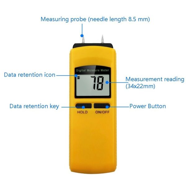 Moisture Tester Paper Wood Moisture Tester Moisture Tester Measuring Tool - Image 3