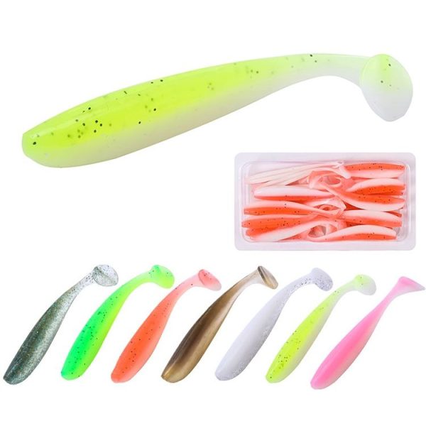 Simulated Fishing Lures Two-Color T-Tail Soft Lures Bionic Sea Fishing Lures, Colour: 7 - Image 2
