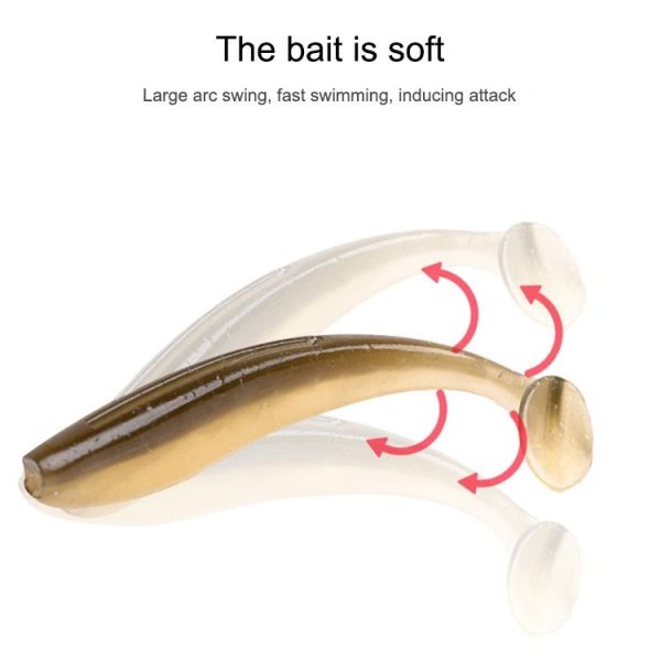 Simulated Fishing Lures Two-Color T-Tail Soft Lures Bionic Sea Fishing Lures, Colour: 7 - Image 5