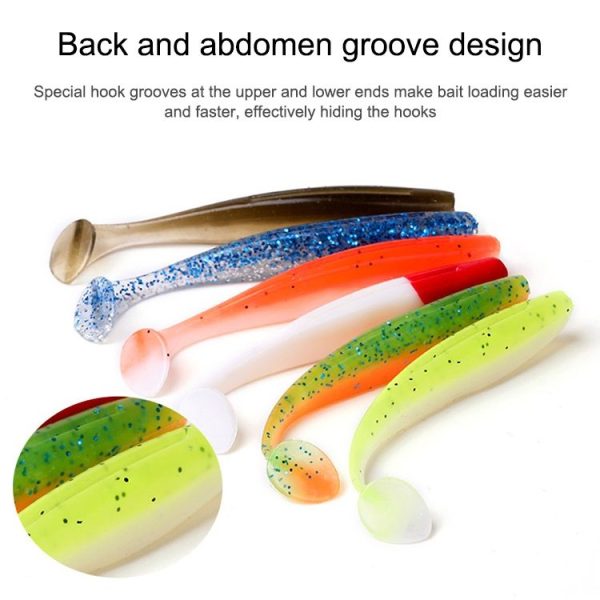 Simulated Fishing Lures Two-Color T-Tail Soft Lures Bionic Sea Fishing Lures, Colour: 8 - Image 6