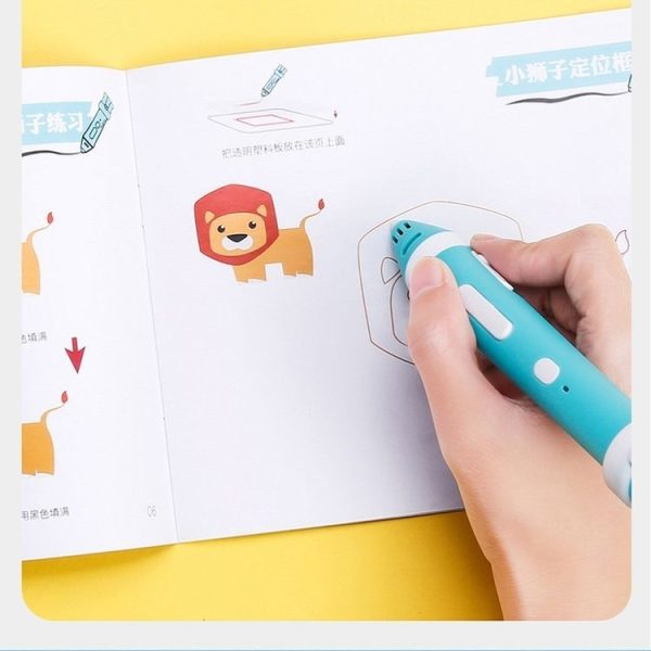 Drawing Three-Dimensional Graffiti Low Temperature 3D Printing Pen For Children A4 Pink - Image 6