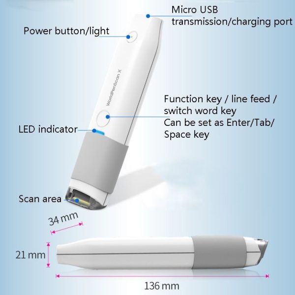 MSE05 Bluetooth Scanner Pen Shorthand Pen Translation Pen Portable Scanner Text Scan Entry Pen - Image 4
