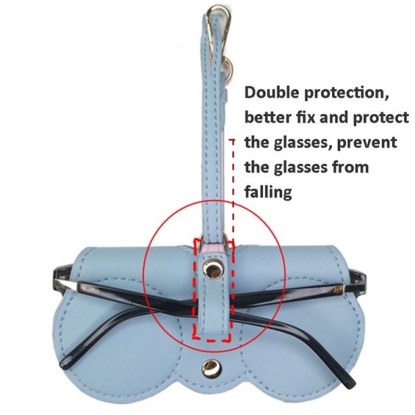 Cute And Funny PU Sunglasses Case Portable Glasses Case With Hanging Buckle, Colour: Honey Brown Fox (Brown) - Image 4