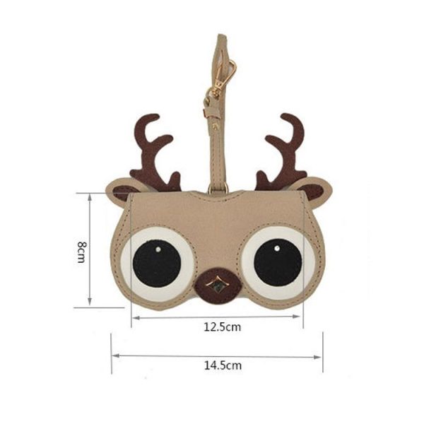 Cute And Funny PU Sunglasses Case Portable Glasses Case With Hanging Buckle, Colour: Leopard Print - Image 7