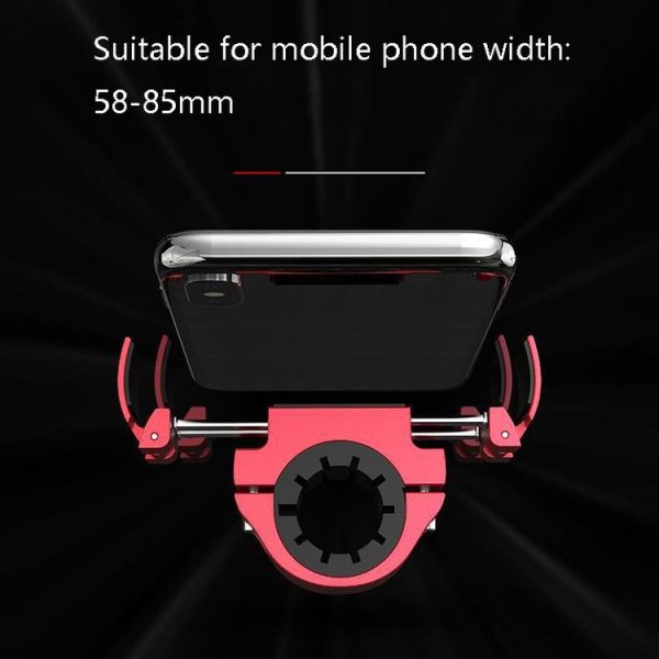 Electric Vehicle Invisible Mobile Phone Holder Bicycle Ring-Shaped Mobile Phone Holder, Colour: Black + Mirror Frame - Image 6