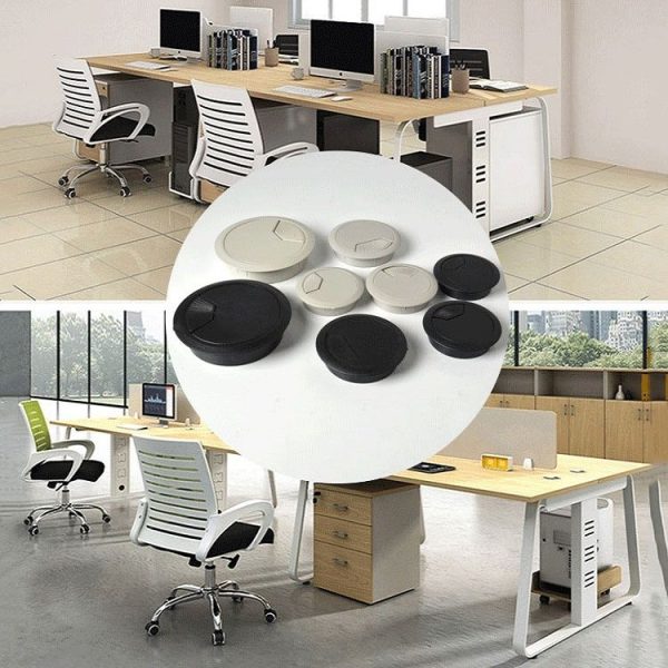 ABS Plastic Round Cable Box Computer Desk Cable Hole Cover, Specification: 80mm (White) - Image 6
