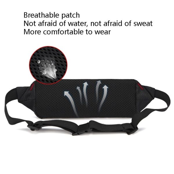 Marathon Exercise Gym Waist Bag Lightweight Waterproof Night Running Multifunctional Equipment Bag, Size: 8 inches (Red) - Image 8