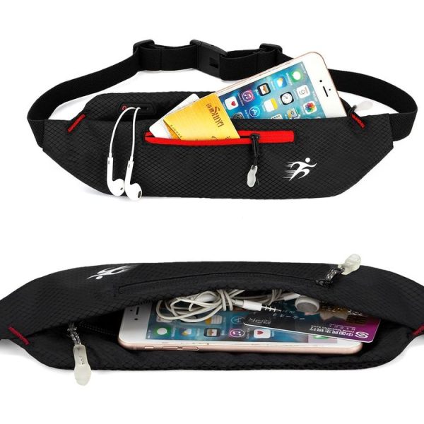 Marathon Exercise Gym Waist Bag Lightweight Waterproof Night Running Multifunctional Equipment Bag, Size: 8 inches (Red) - Image 9