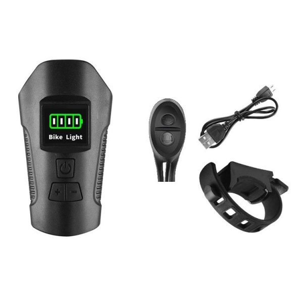 West Biking Night Riding Bicycle Light Bicycle Bell MTB Road Bicycle Light Wired Odometer, Specification: Strengthen Black